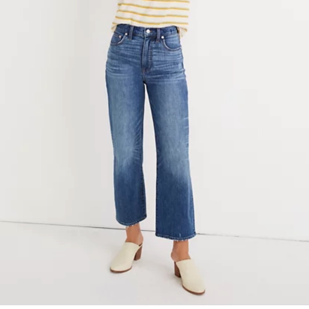 Madewell slim wide-leg crop jean